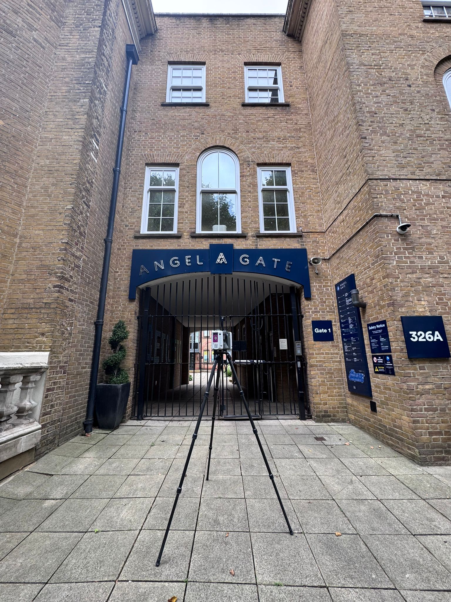Survey at the historic Angel Gate